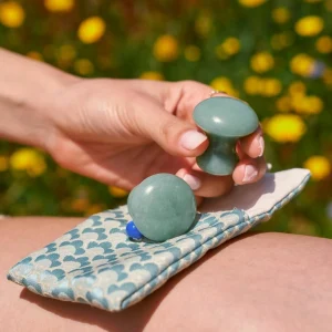 cogumelos gua sha aventurina verde