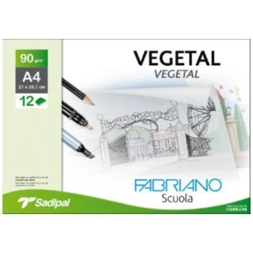 Papel Vegetal Fabriano A4 90grs 12Fls